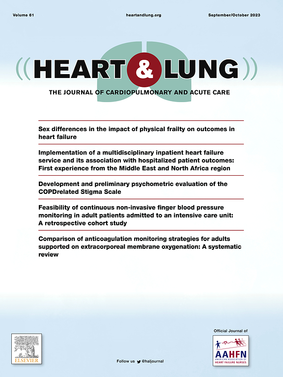 Go to journal home page - Heart & Lung